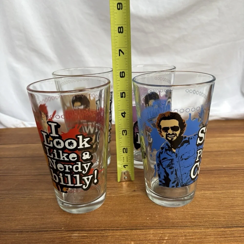 The Hangover Pint Glass Set of 4 Movie Quote Drinking Glasses 16 oz Warner Bros